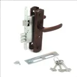 Замок врезной сувальдный Avers ЗВ9-4-1-4 (медь) с подпружиненными ручками